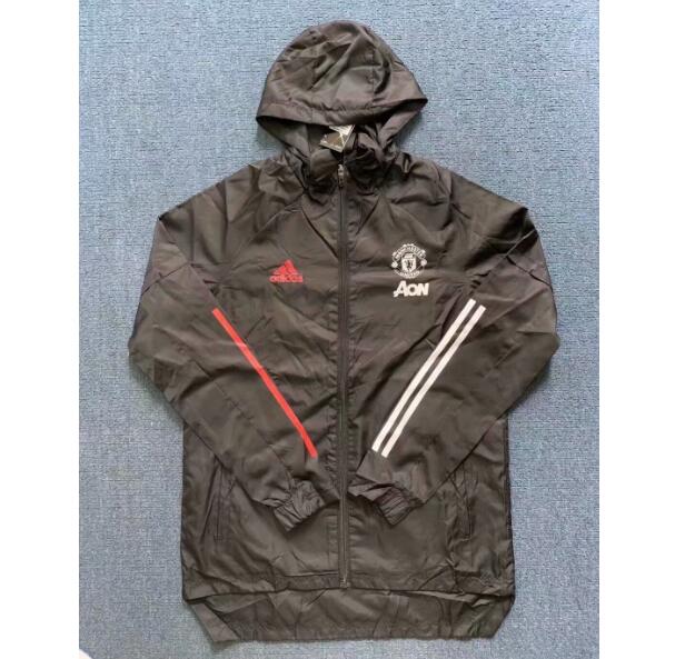 Manchester United Black Windbreaker Jacket 2020/21